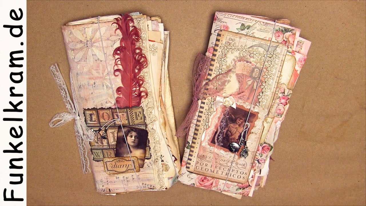 JunkJournal long slim Rose & vintage Love