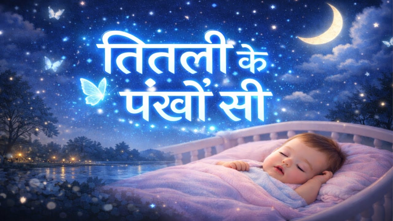 तितली के पंखों सी निंदिया 🦋 | प्यारी लोरी | Baby Sleep Song Hindi