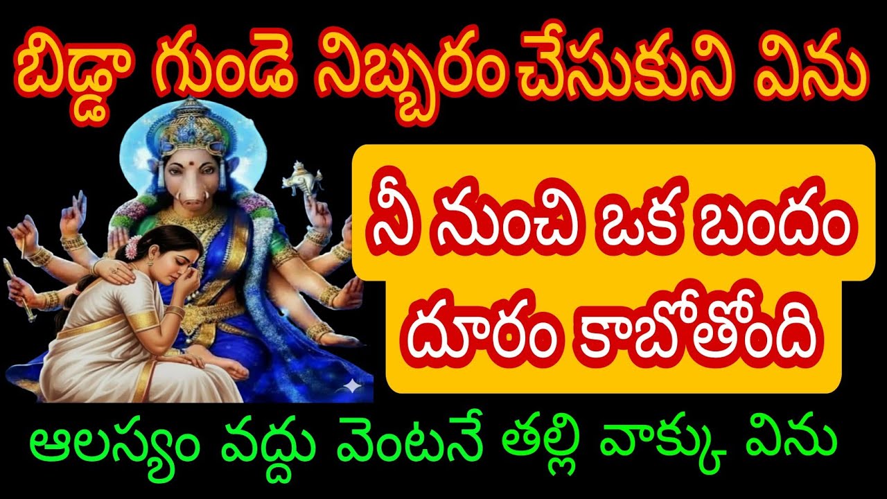 నీ నుంచి ఒక బందం దూరం కాబోతోంది బిడ్డా గుండె నిబ్బరం చేసుకుని తల్లి వాక్కు విను@BhagyaLakshmi-o2i 