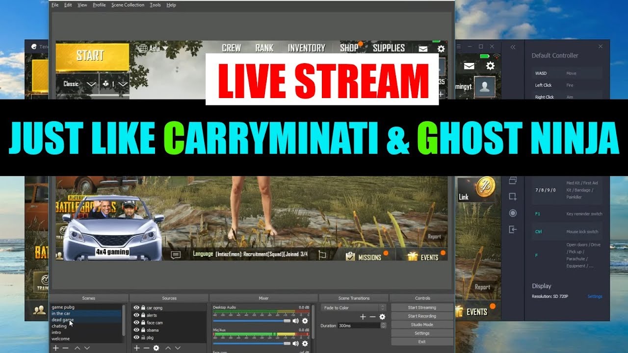 How to setup OBS live stream (just like carryminati & Ghostninja)