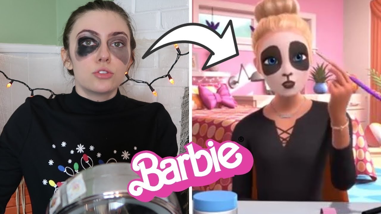 I Tried Following A Barbie Vlogs Halloween Makeup Tutorial