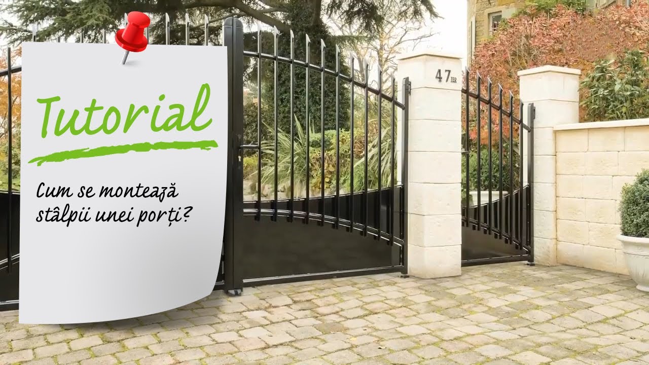 Cum se montează stâlpii unei porți. Tutorial Video Leroy Merlin
