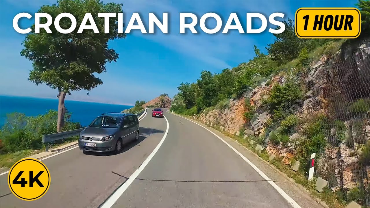 1 HR Fat Burning Cycling Workout - 4К Scenic Croatian Roads for Stationary Bike & Treadmill Training