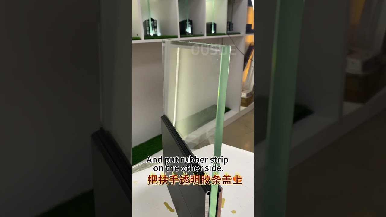 玻璃护栏#Balcony guardrail #Aluminum alloy floor trough #Frameless glass guardrail