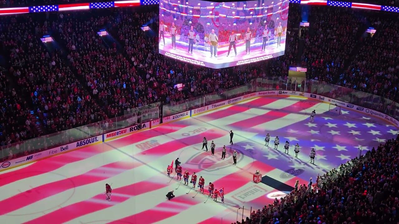 Star Spangled Banner, Habs vs Dallas Stars, Bell Centre, Montreal Quebec, January 11th, 2025. 4K