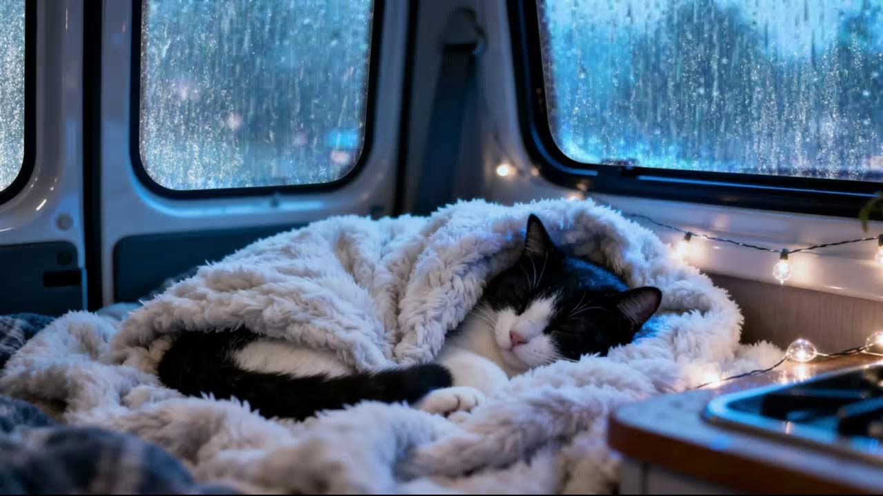 Calm Heavy Rain on Car Roof | Perfect for Sleep, Study & Focus
