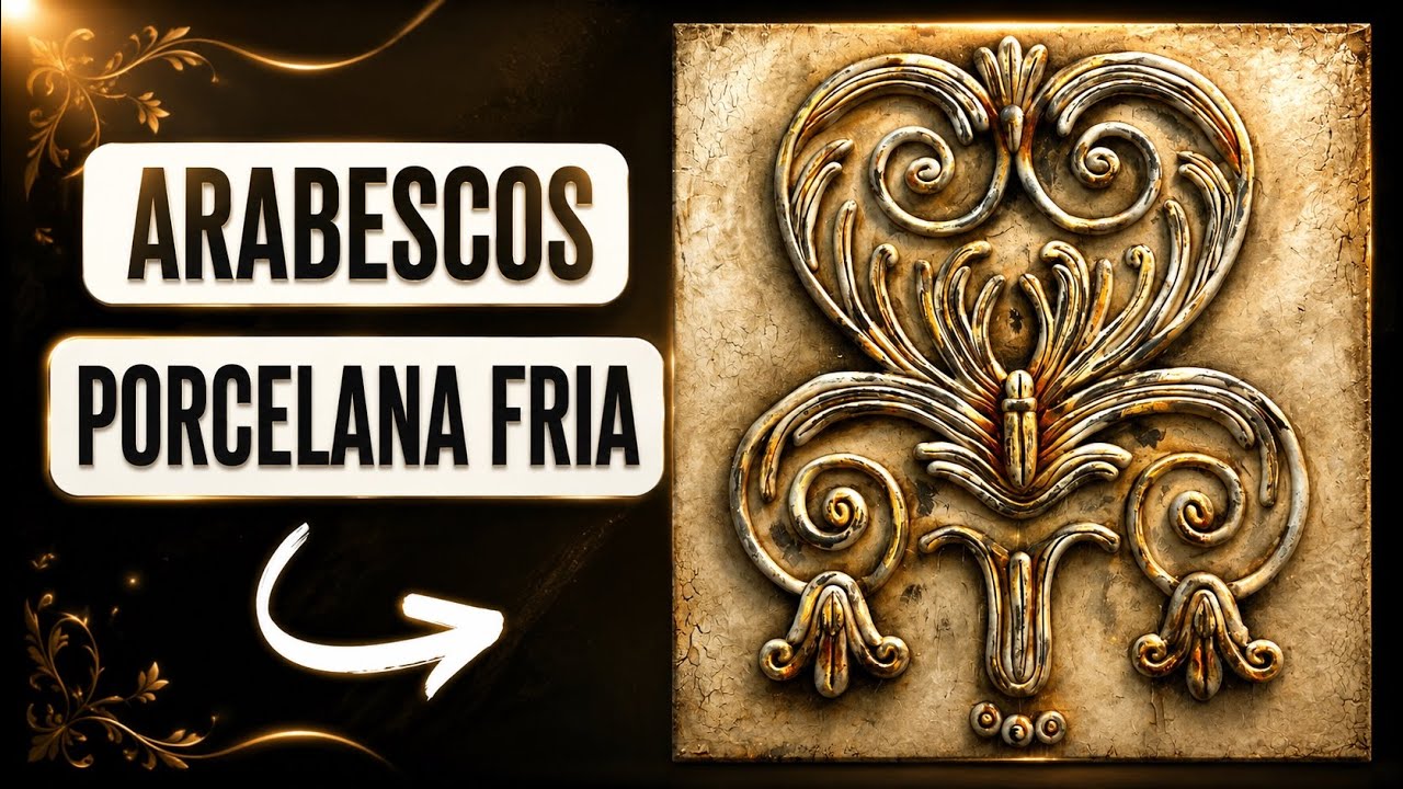 Curso Digital  Magistral de Arte Pintura y Manualidades [ ARABESCOS CON PORCELANA FRIA ]
