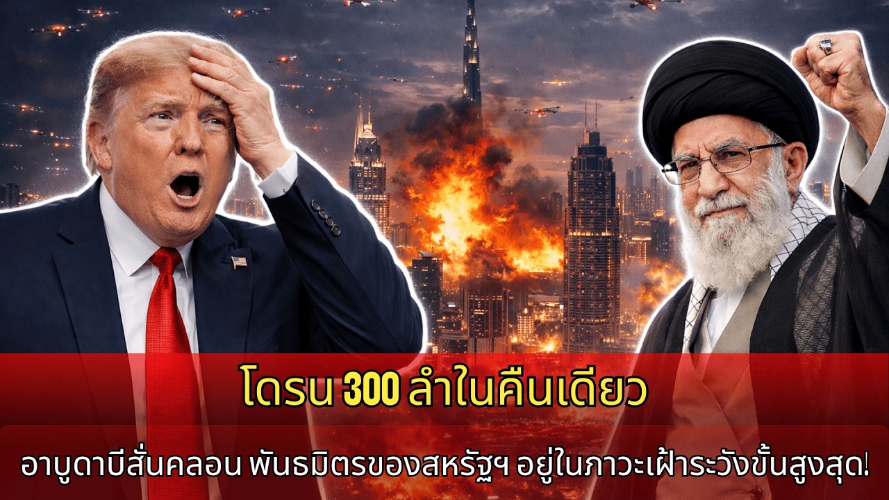 ด่วน! โดรน 300 ลำถล่มดูไบในคืนเดียว: อาบู ดาบี สะเทือน พันธมิตรเมกาเตือนภัยระดับสีแดง!