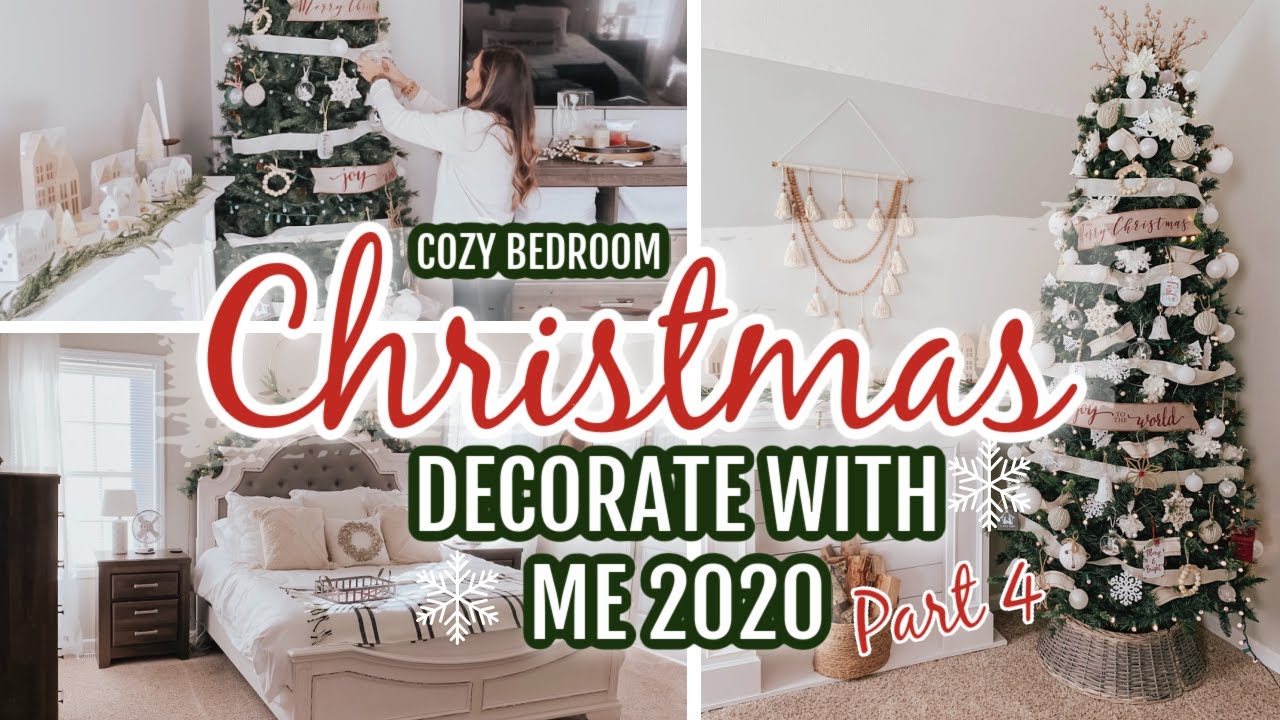 CHRISTMAS CLEAN AND DECORATE WITH ME PT 4 | COZY FARMHOUSE CHRISTMAS BEDROOM DECOR