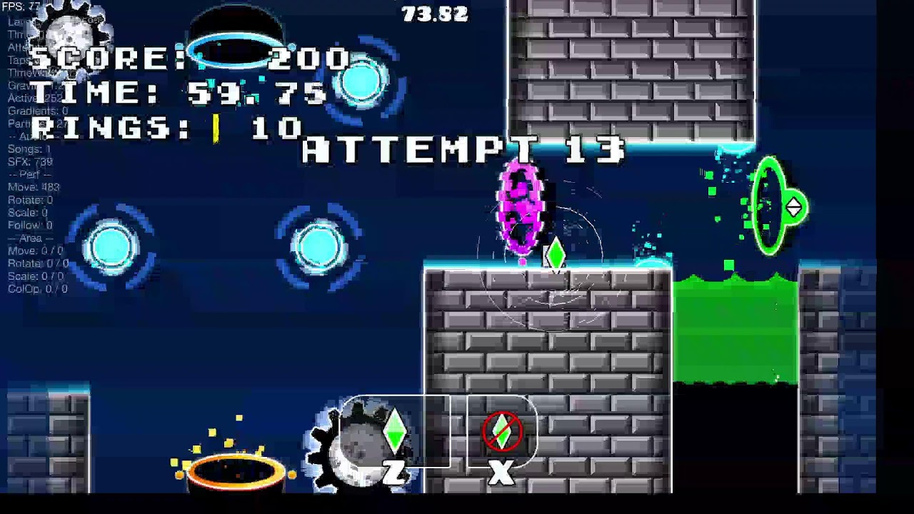 LEVEL REQUESTS [PRACTICING NINE CIRCLES] GEOMETRY DASH!