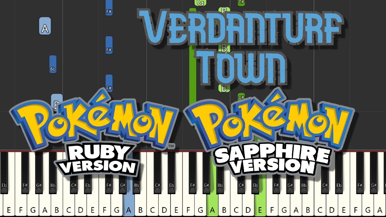 [Synthesia] Verdanturf Town - Pokemon Ruby and Sapphire - Piano Cover