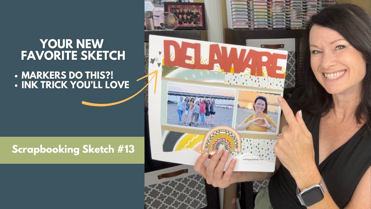 6x6 Paper into 12x12 Magic! | Friday Freebie Sketch #13