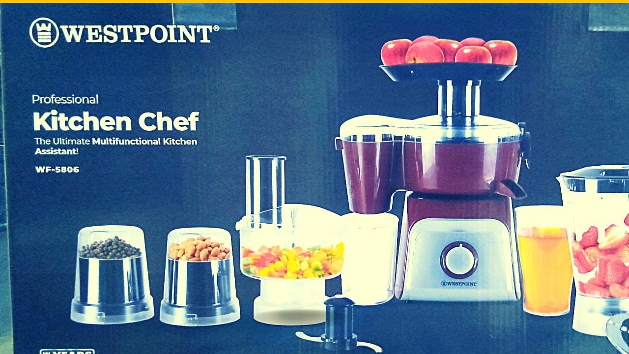 PROFESSIONAL WESTPOINT KITCHEN CHEF GOLD PLATED BLADES WF-5806