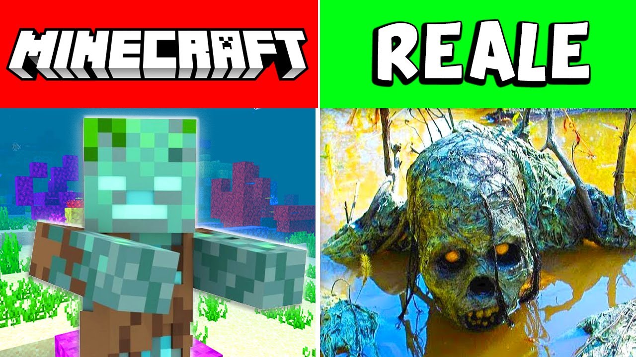 I MOSTRI DI MINECRAFT NELLA VITA REALE