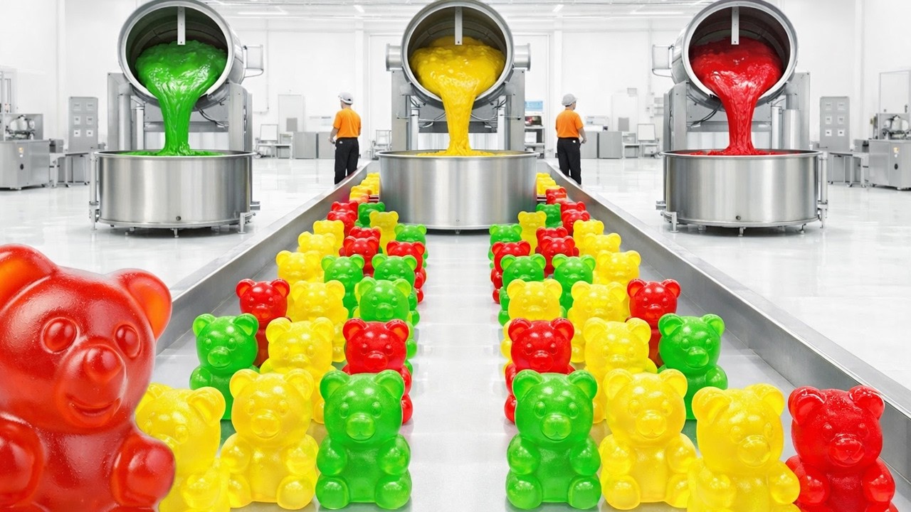 How Gummy Bears Are Really Made In A Factory | Step-By-Step Production Process