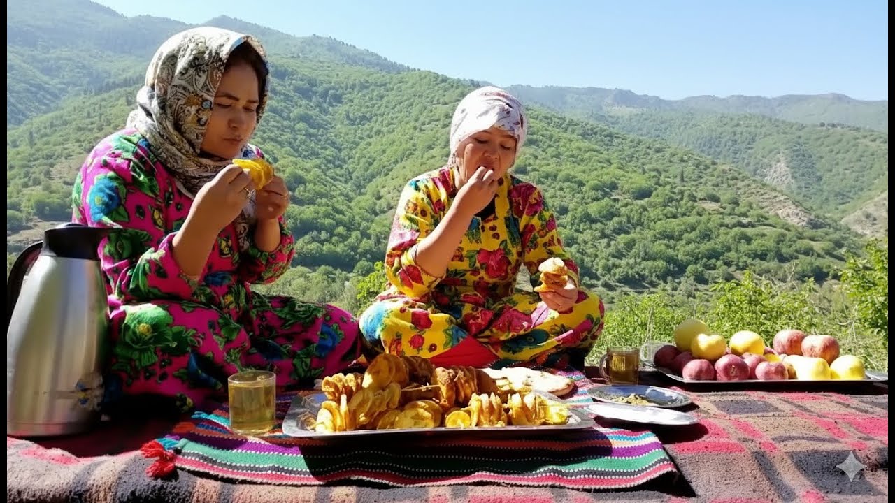 Simple Life Cooking Traditional Village Style Food in the Nature