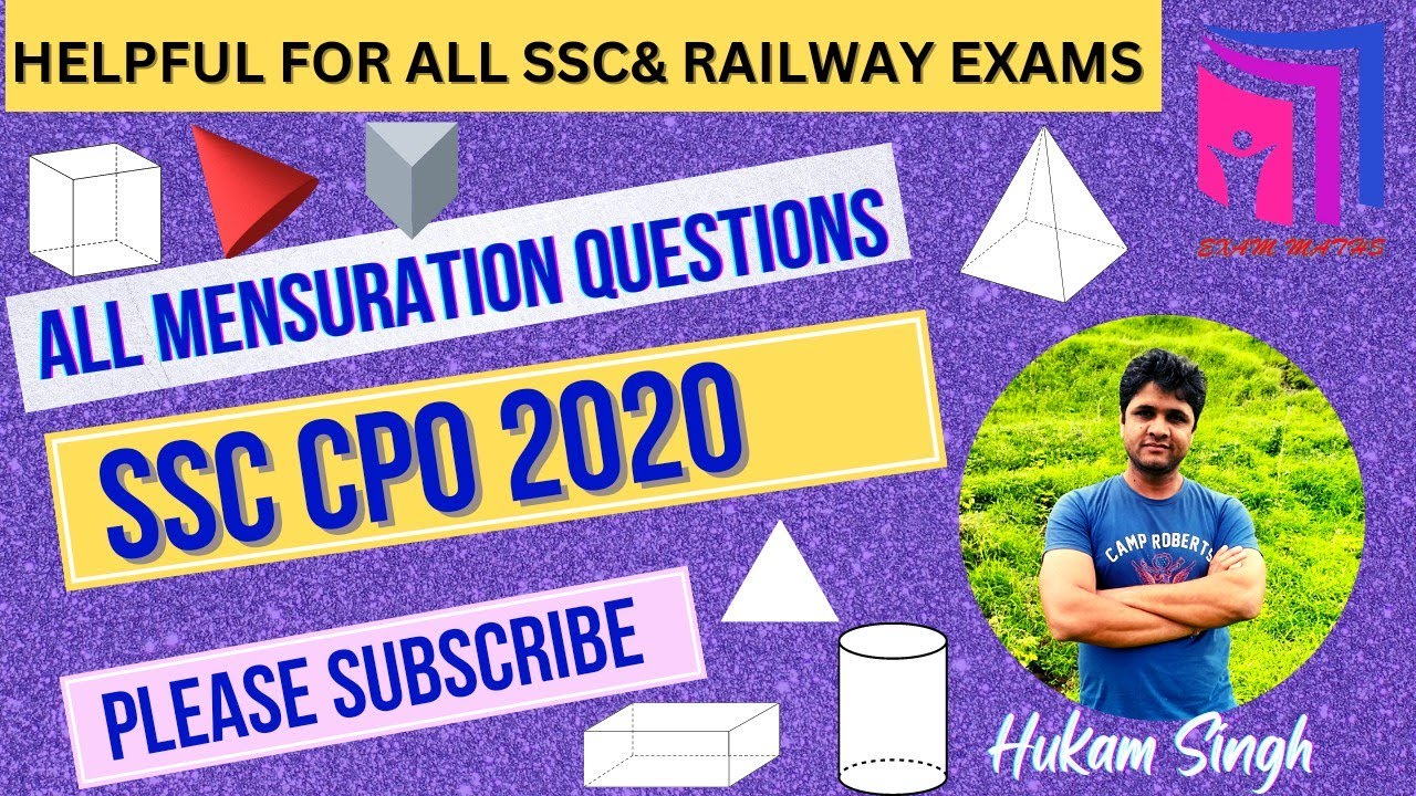 Все вопросы по измерению, заданные в SSC CPO 2020 | Измерение для SSC CPO CGL 2022