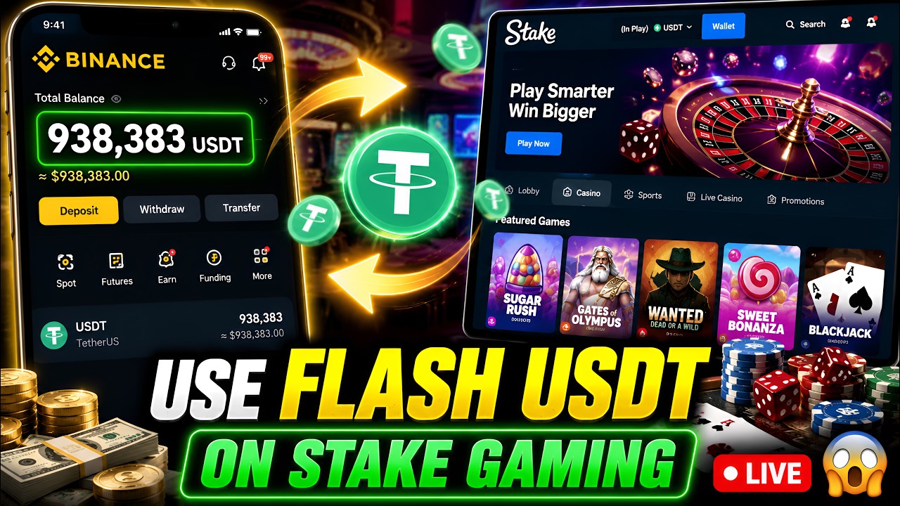 Flash USDT Use In Stake Live !!