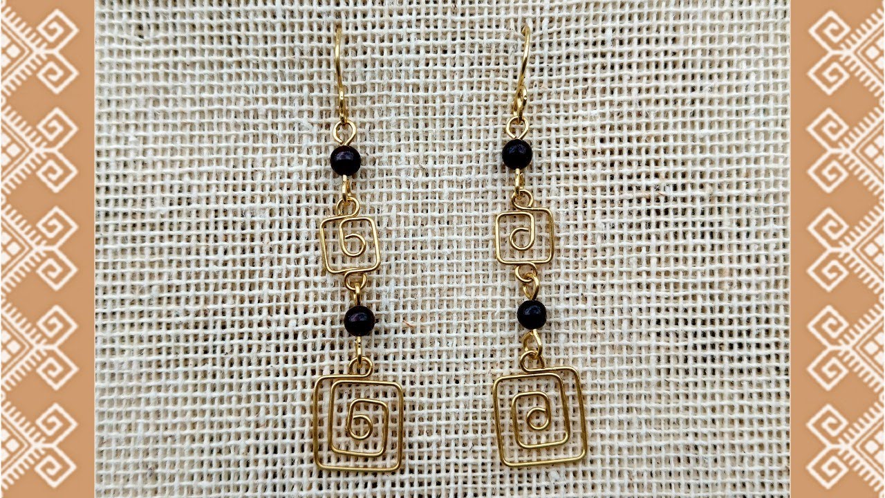 ARETES CUADRADOS EN ALAMBRISMO | WIRE EARRINGS #alambrismo #filigrana #Aretes