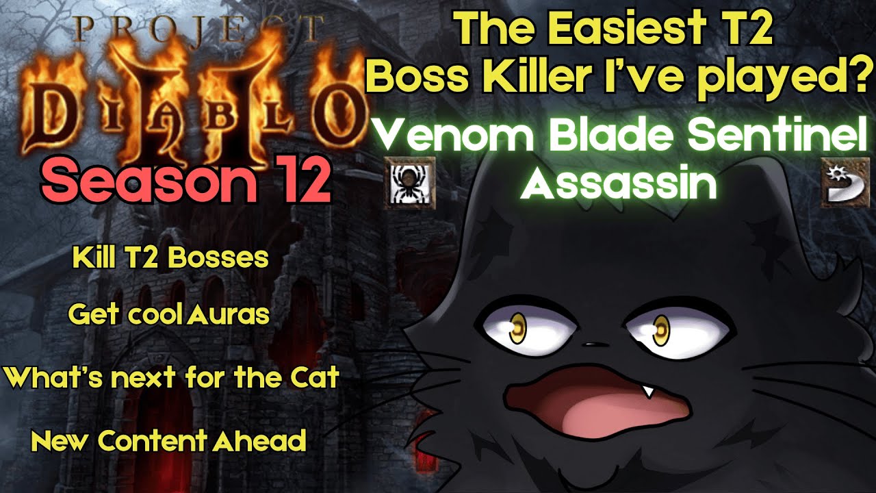 Project Diablo 2 S12 - Venom Blade Sentinel Assassin - Самый лёгкий билд для боссов T2, который я...