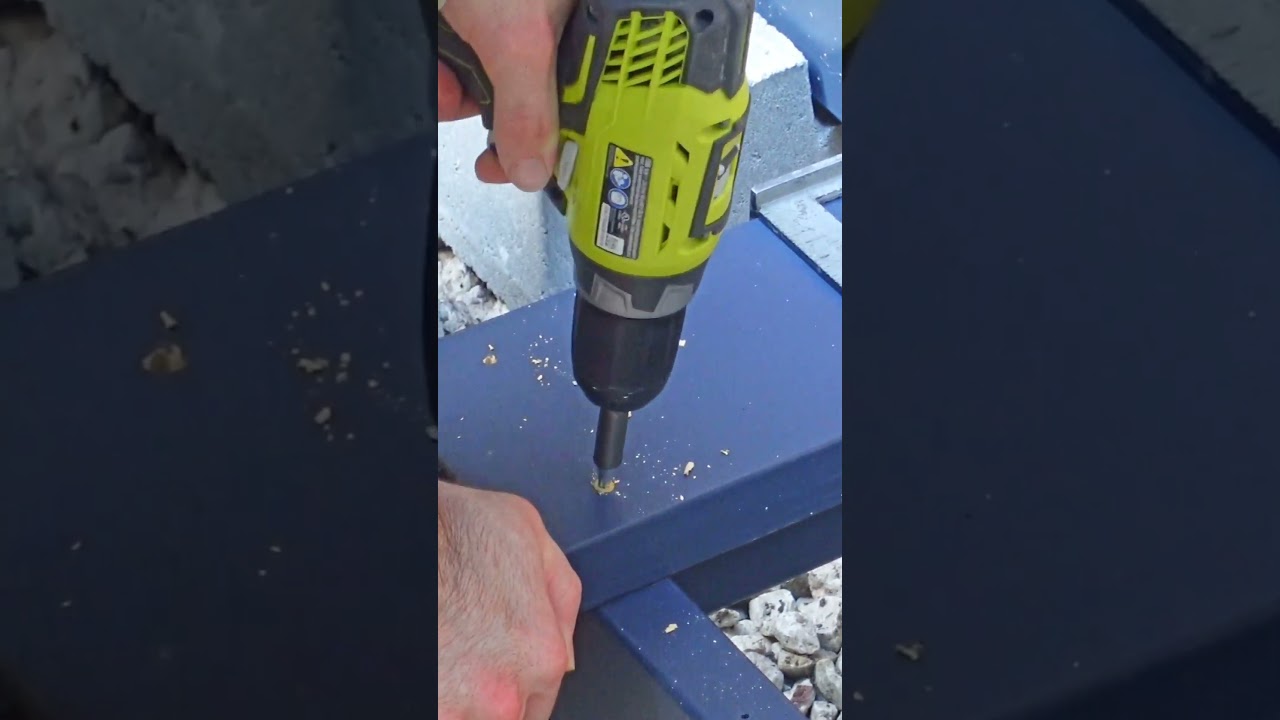 setting up rain barrel platform