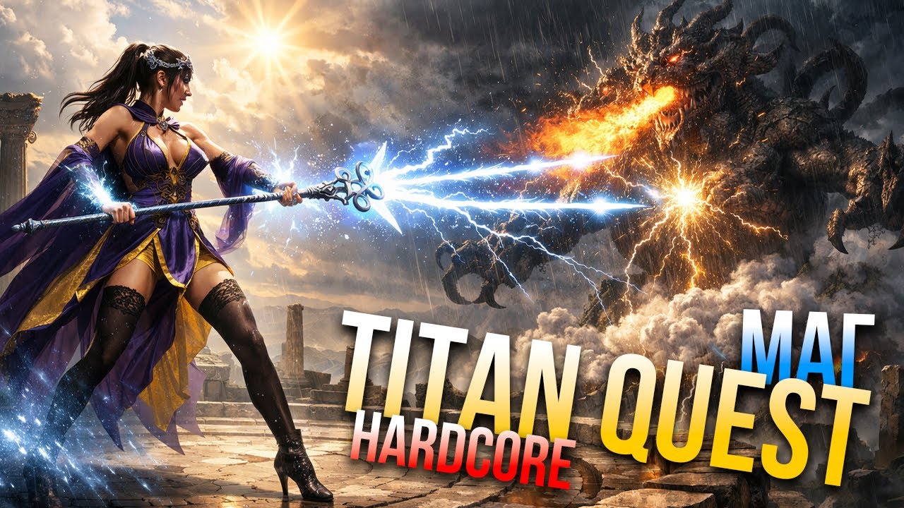 Titan Quest классический маг-посошник. Оракул Воздух и Дух, Легенда, ТОП ЛУТ! ТОП СТРИМ! ЧУДЕСА! #13