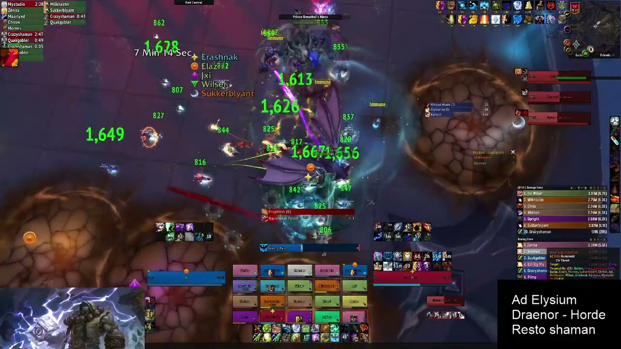 SLG Mythic First Kill - Ad elysium Actual Monkeys team - Resto shaman and Raid leader POV