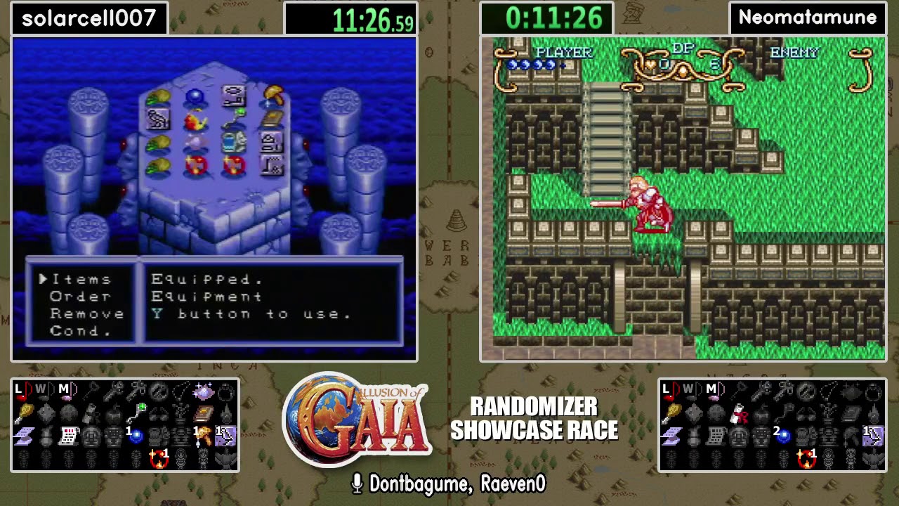 solarcell007 vs Neomatamune. Illusion of Gaia Randomizer Showcase