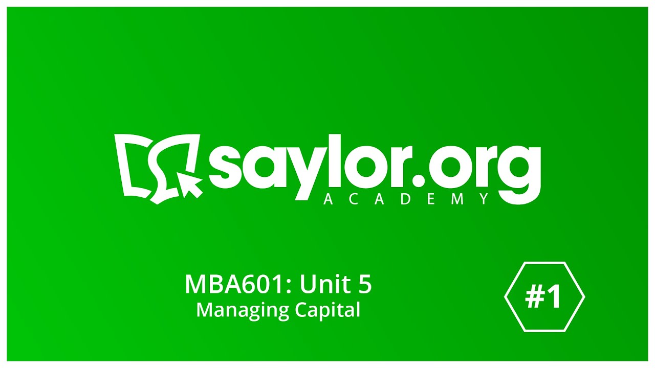 Managing Capital: Financial Management - Unit 5 Overview