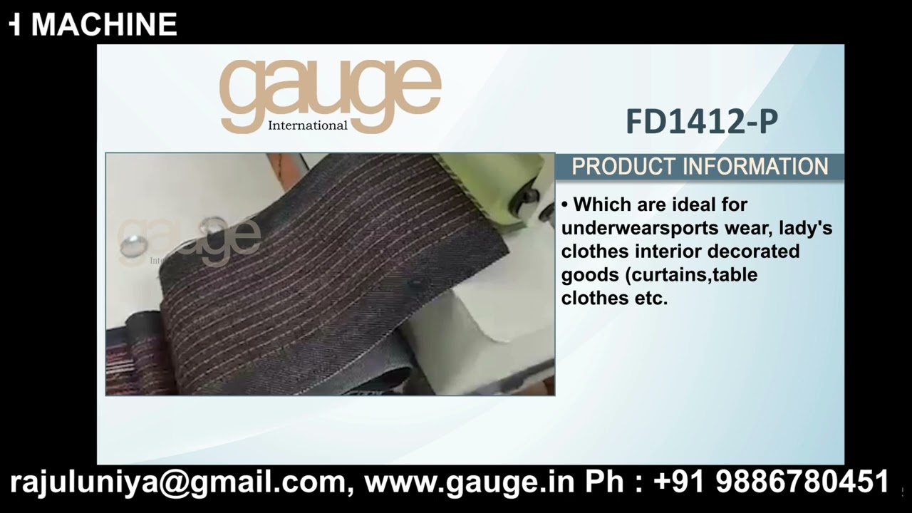 FD-1412P 12 Needle Flat-bed Double Chain Stitch Sewing Machine
