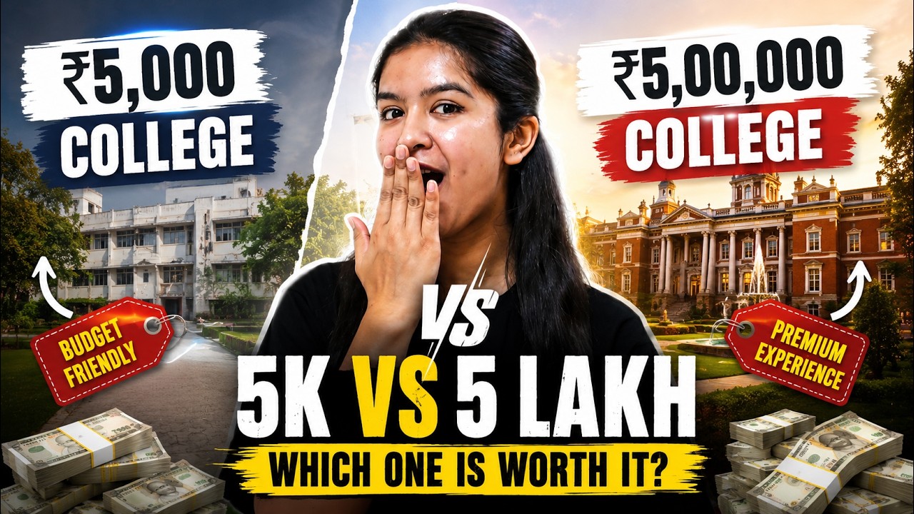 ₹5,000 vs ₹5 Lakh College 😳 Is an Expensive College Really Worth It?