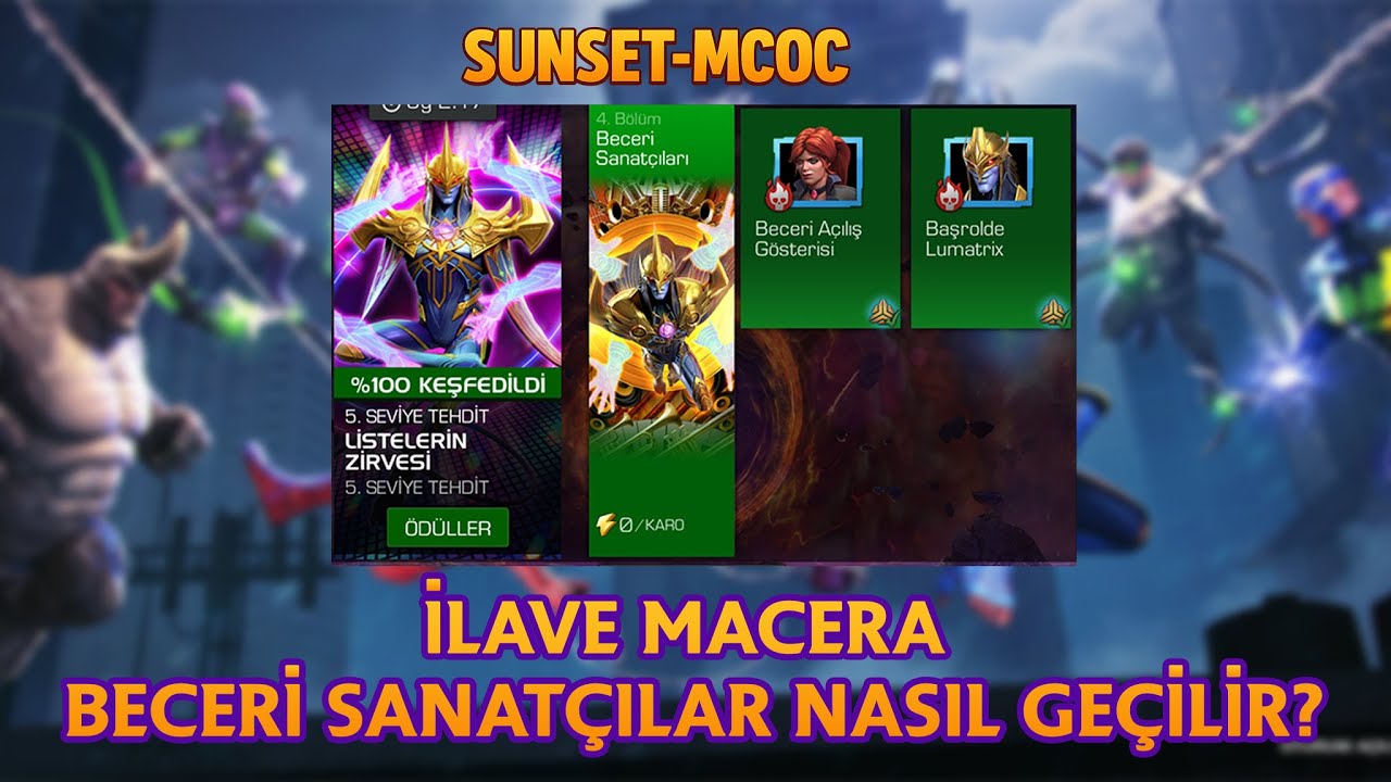 MCoC-İlave Macera Listelerin Zirvesi Beceri Bölümü Nasıl Geçilir?