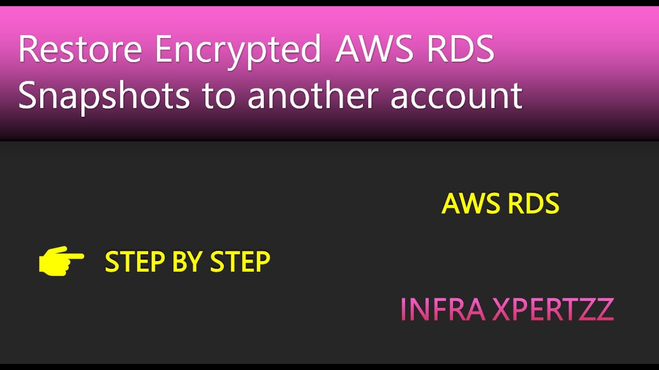 Restore encrypted AWS RDS snapshots to another account