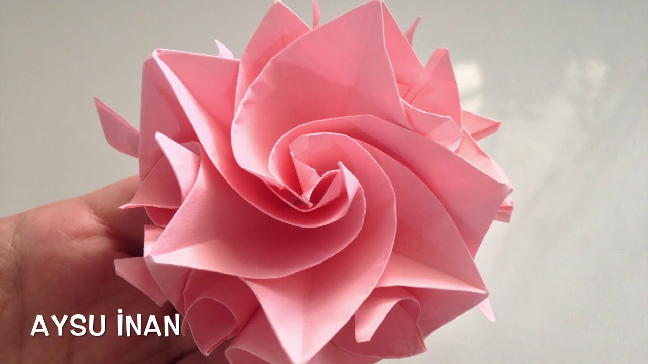 Kağıttan Çiçek Yapımı | Origami Kağıt Katlama Kolay  4