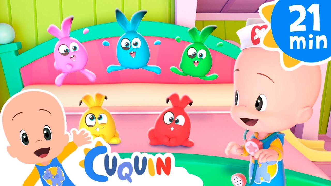 Five Little Bunnies | Cleo & Cuquin: Educational videos