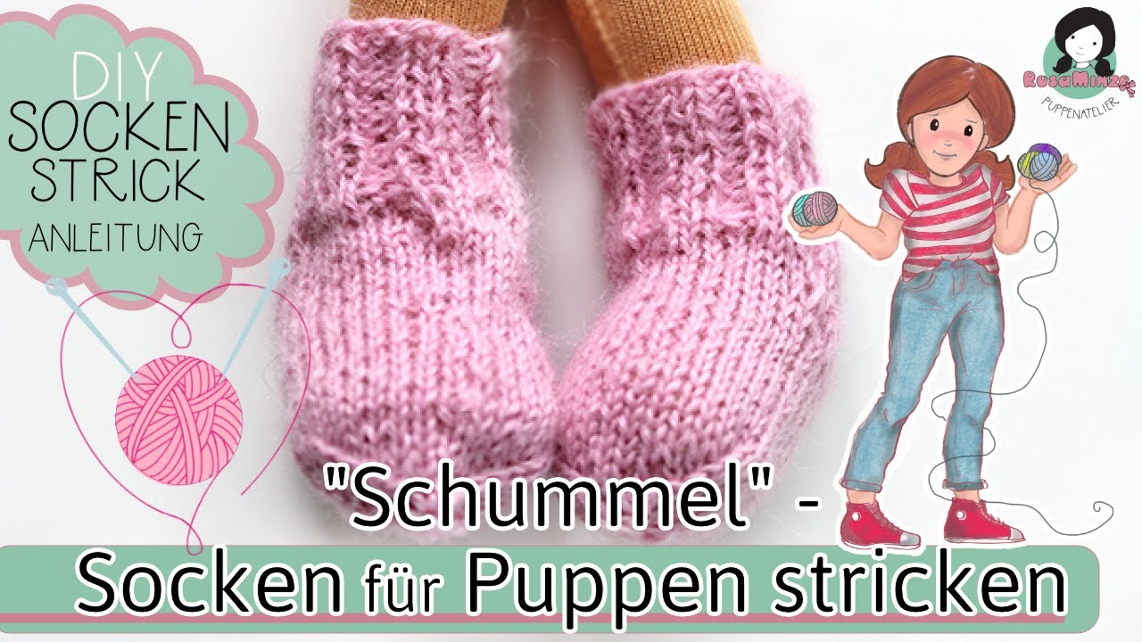 How to: Puppen Socken stricken - Anleitung