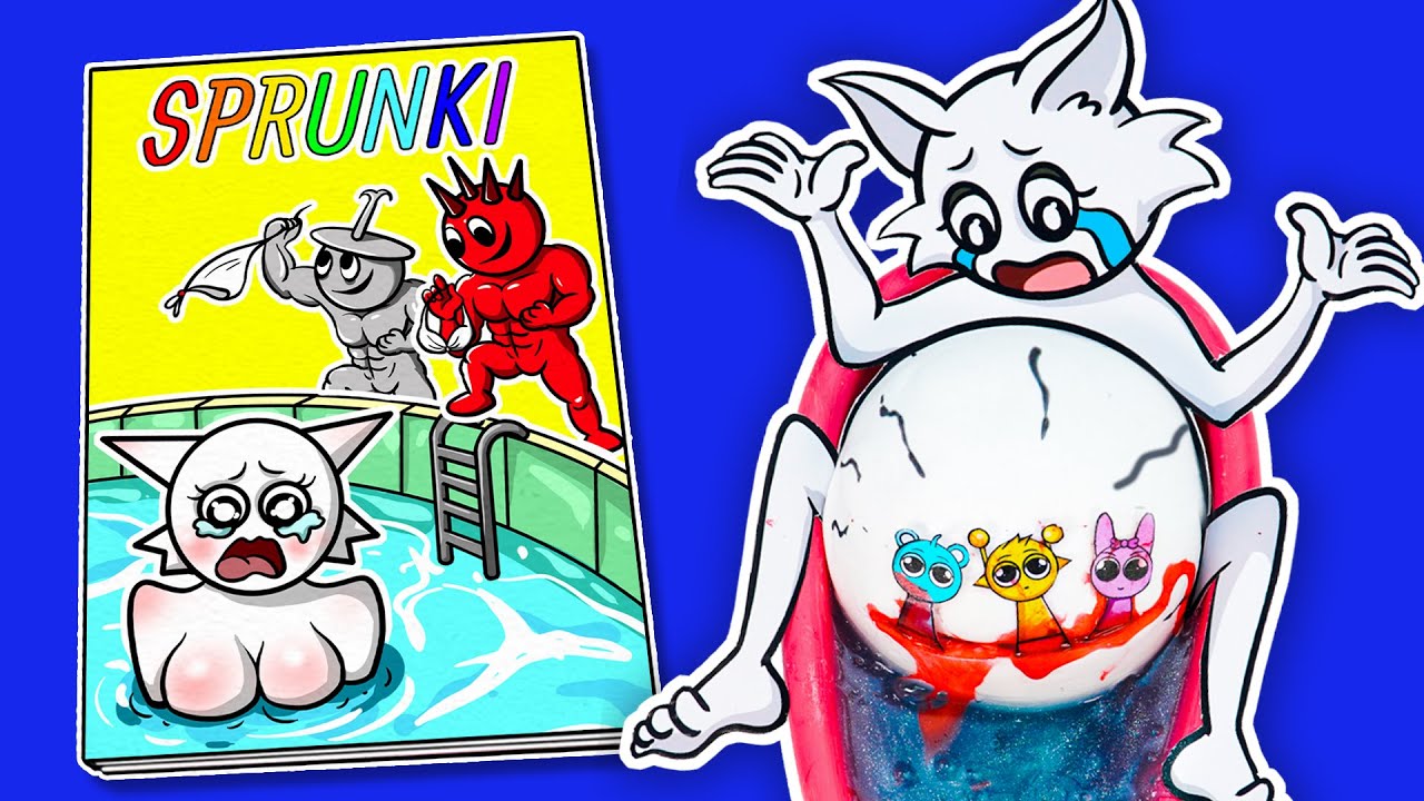 Making INCREDIBOX SPRUNKI Game Book 📚 (➕ Wenda and Gray in the Bathtub Squishy Surgery) DIY 소닉 테이프