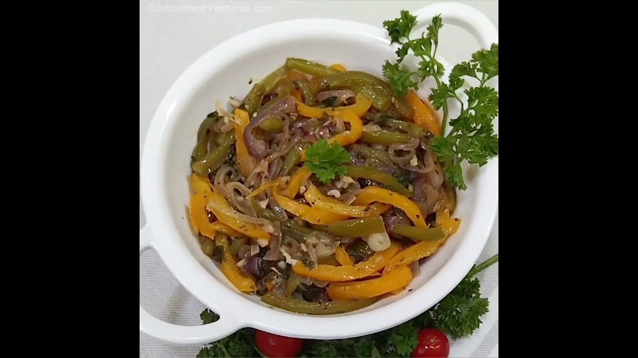 Lada Loceng Mediterranean | Resepi Lada Loceng | Resepi Capsicum | Resipi Mediterranean