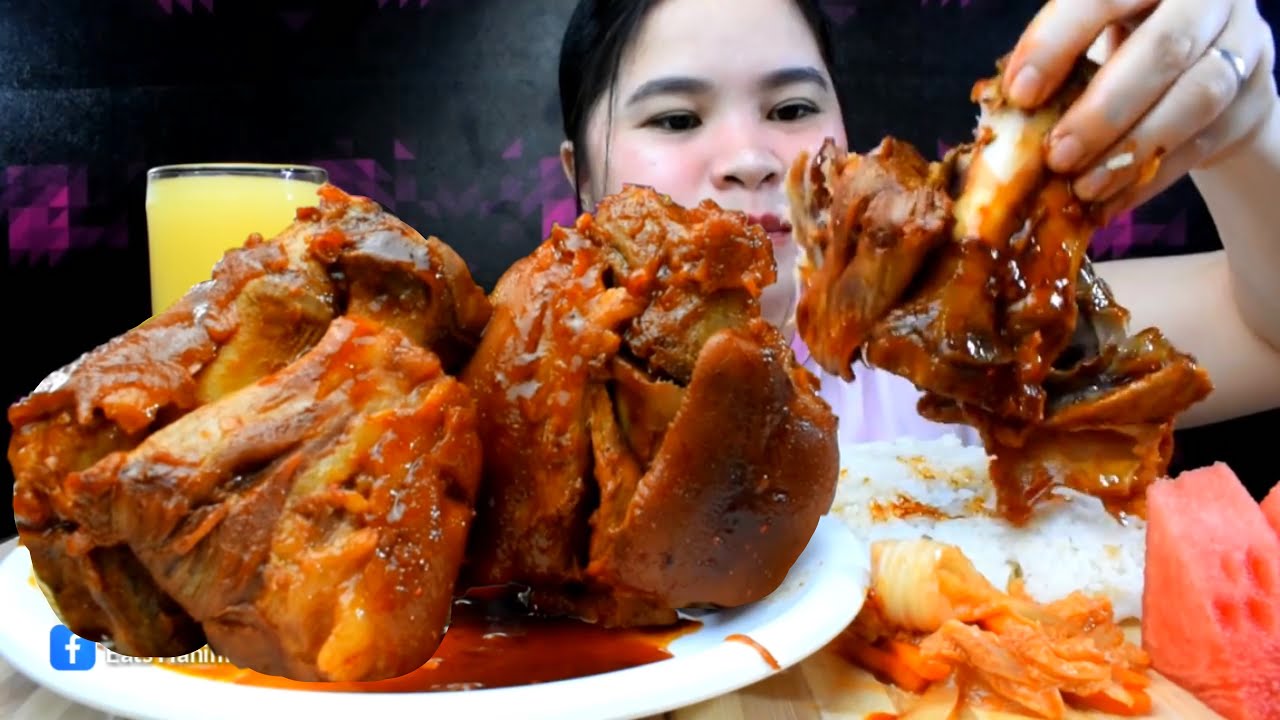 BRAISED PORK PATA | MUKBANG ASMR | MUKBANG PHILIPPINES | HANIMACE TV
