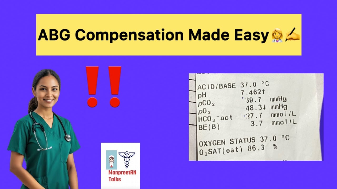 &ldquo;ABG Made Simple: Compensated vs Uncompensated vs Partially Compensated| NCLEX RN Exam Review&rdquo;#nurse