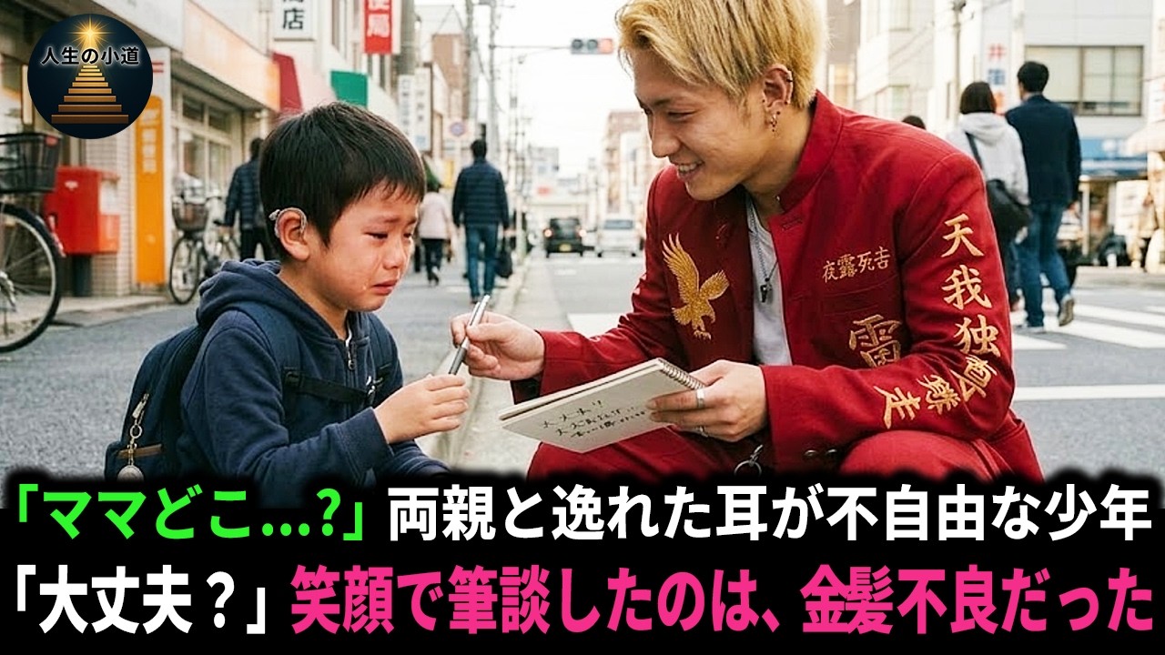 「パパ、ママどこ...?」両親と逸れた耳が不自由な少年。「大丈夫？」笑顔で筆談したのは、金髪ヤンキーだった