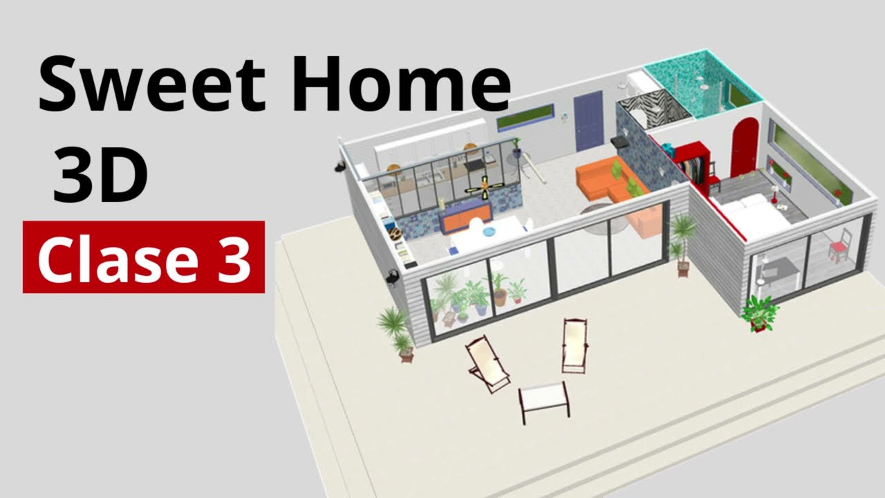 Clase 3: insertar texto, Insertar Mobiliario modificar aspectos | Sweet Home 3D ✏️