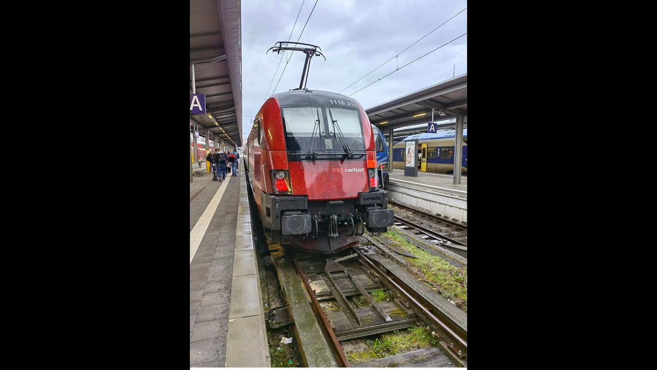 Linz Hbf.-Wien Hbf.OBB Railjet | Cu Trenul RJX 61 Linz Hbf.-Wien Hbf. la 230km/h.