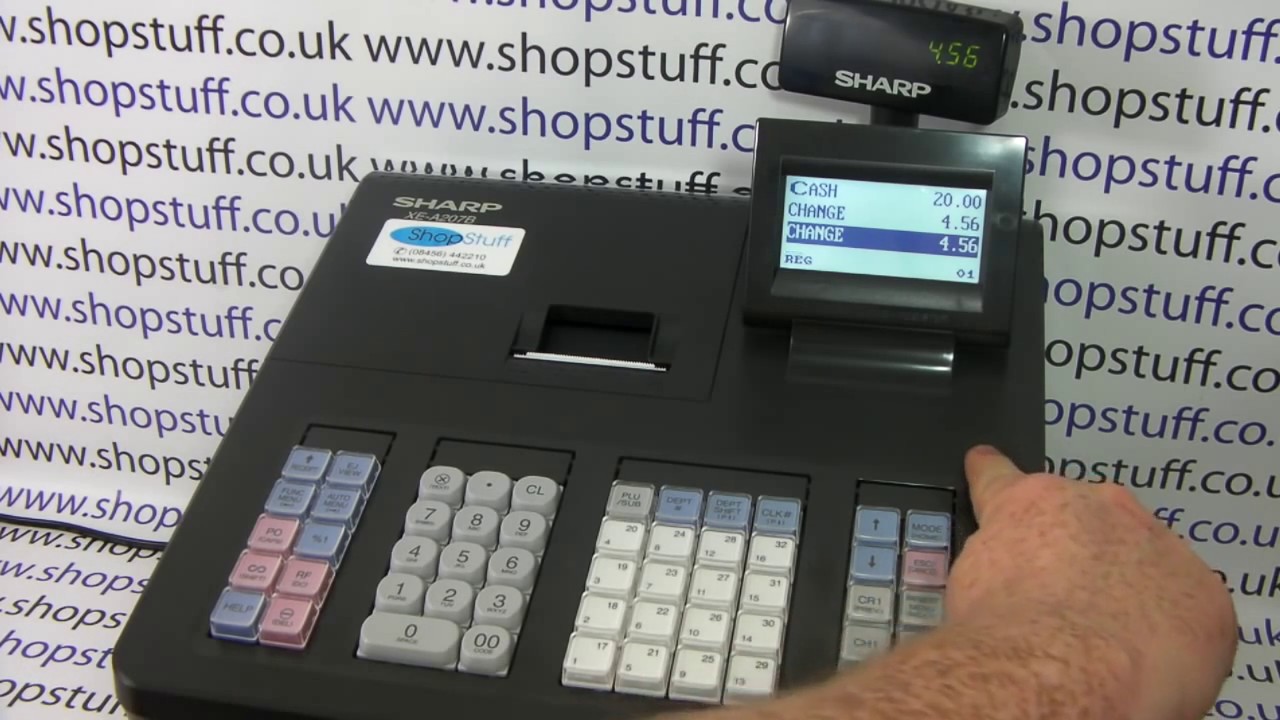 Sharp XE-A207 Cash Register Sales Demo & How To Use