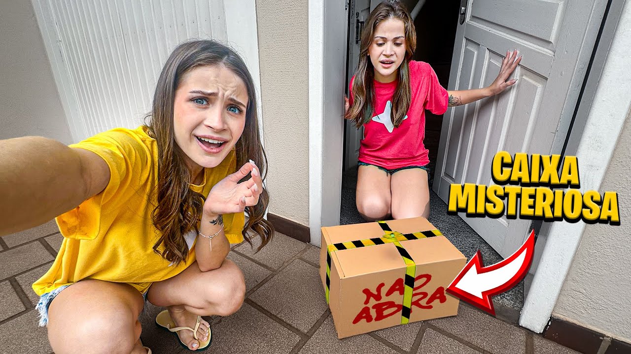 DEIXARAM UMA CAIXA MISTERIOSA NA PORTA DA NOSSA CASA! 🤫