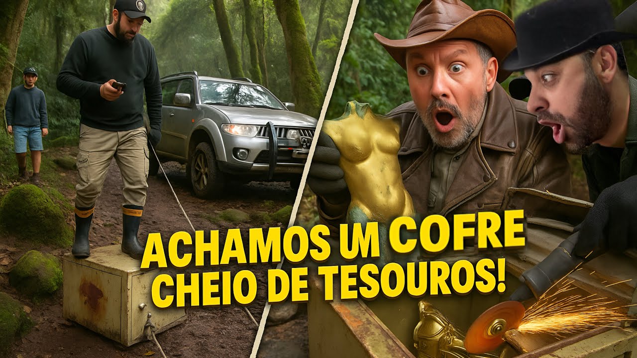 Cofre roubado com dinheiro e tesouros escondidos na floresta!