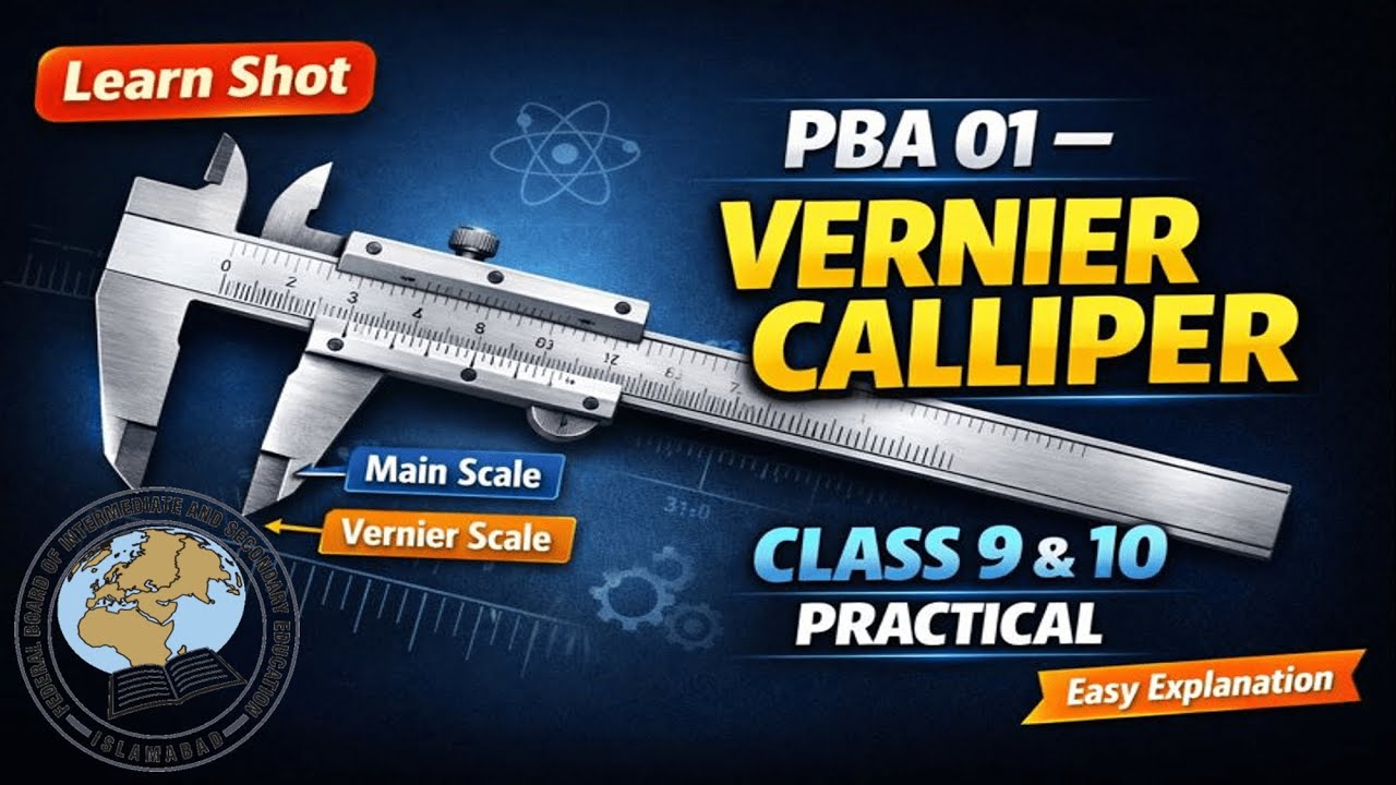 PBA 01 Vernier Callipers | Class 9 & 10 Physics Practical | Complete Learn Shot | Theory to Viva
