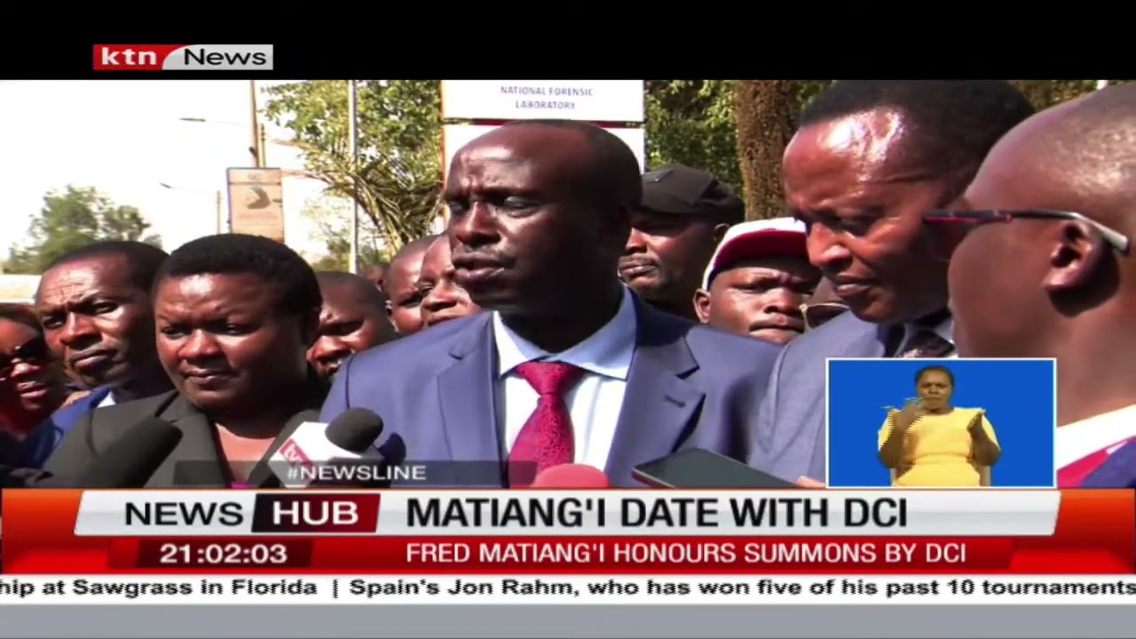 Matiang'i records a statement at DCI as Raila is denied access to the premises