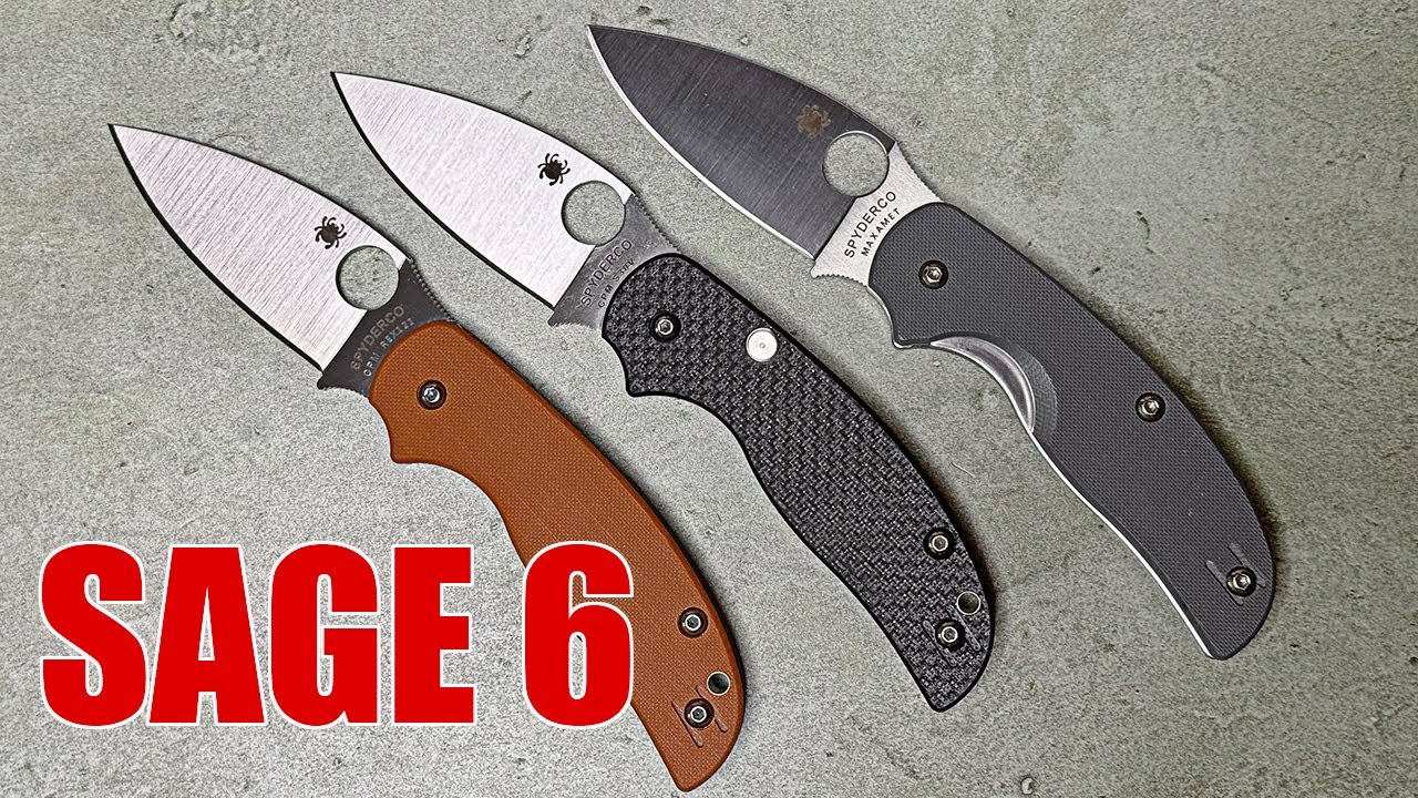Spyderco's Sage 6 is one heckuva knife! Comparing other button locks and other Sage series knives