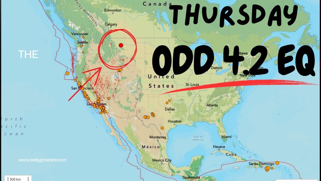 4.2 Earthquake Great Falls Montana. 6.0 EQ South Sandwich Trench. Thursday update.